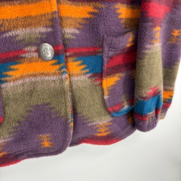 Angderson Southwestern Aztec Print Full Zip Fleece Jacket Size Large - Picture 6 of 10